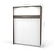 Bestar Cielo Full Murphy Bed with Floating Shelves (79W), Bark Grey & White 80897-47 - alternate 9